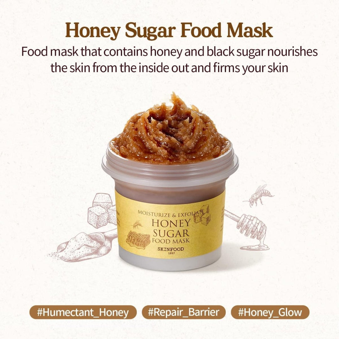 SKINFOOD Honey Sugar Food Mask 120g Health & Beauty oceanbuy.ca markham toronto free ship USA asian korean skincare