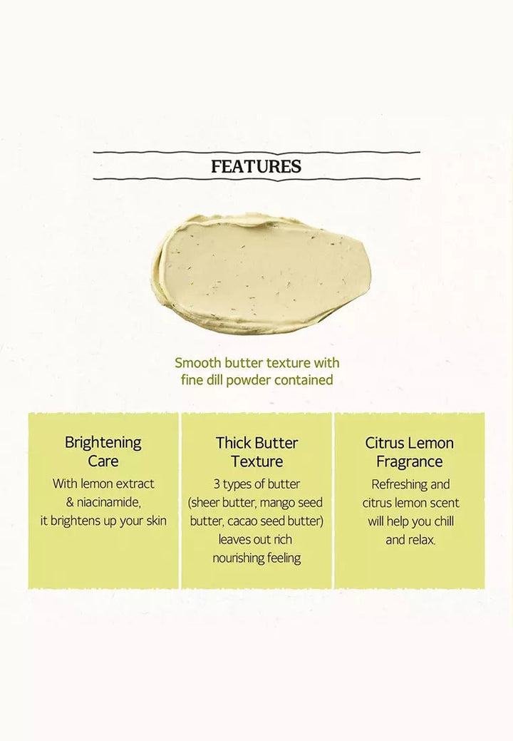 SKINFOOD Lemon Dill Butter Food Mask 120g Health & Beauty oceanbuy.ca markham toronto free ship USA asian korean skincare