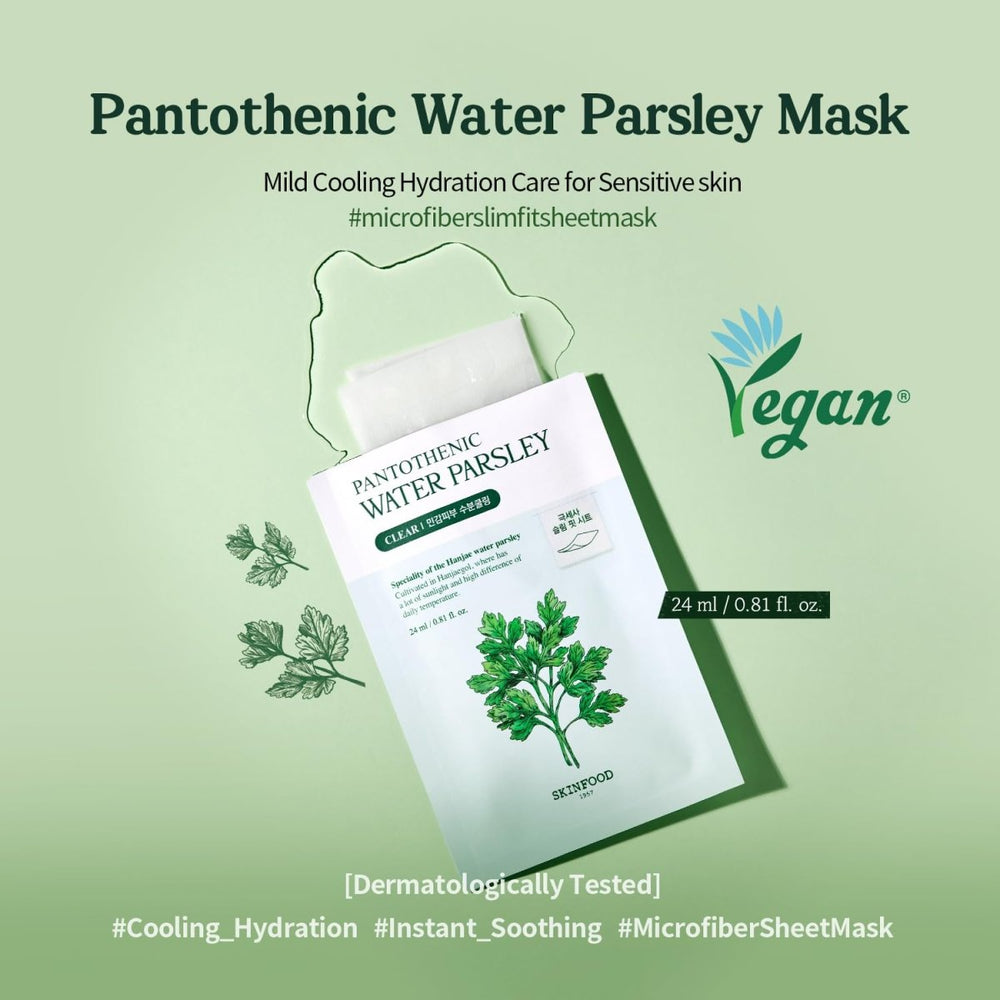 SKINFOOD Pantothenic Water Parsley Mask 1Pcs Health & Beauty oceanbuy.ca markham toronto free ship USA asian korean skincare