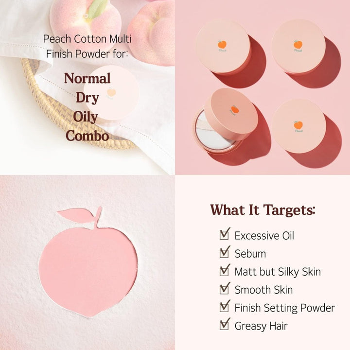 SKINFOOD Peach Cotton Multi Finish Powder 5g Health & Beauty