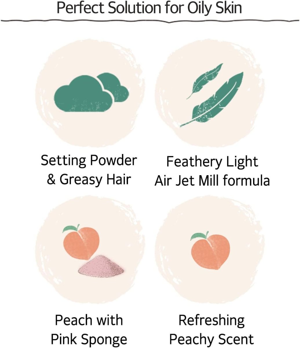 SKINFOOD Peach Cotton Multi Finish Powder 5g Health & Beauty