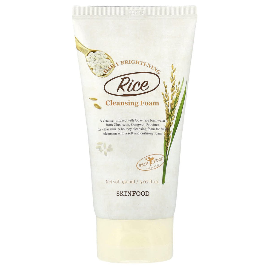 SKINFOOD Rice Daily Brightening Cleansing Foam 150ml Facial Cleanser 1