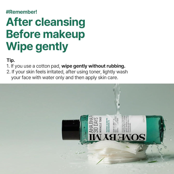 Texture and application of SOME BY MI AHA BHA PHA miracle toner