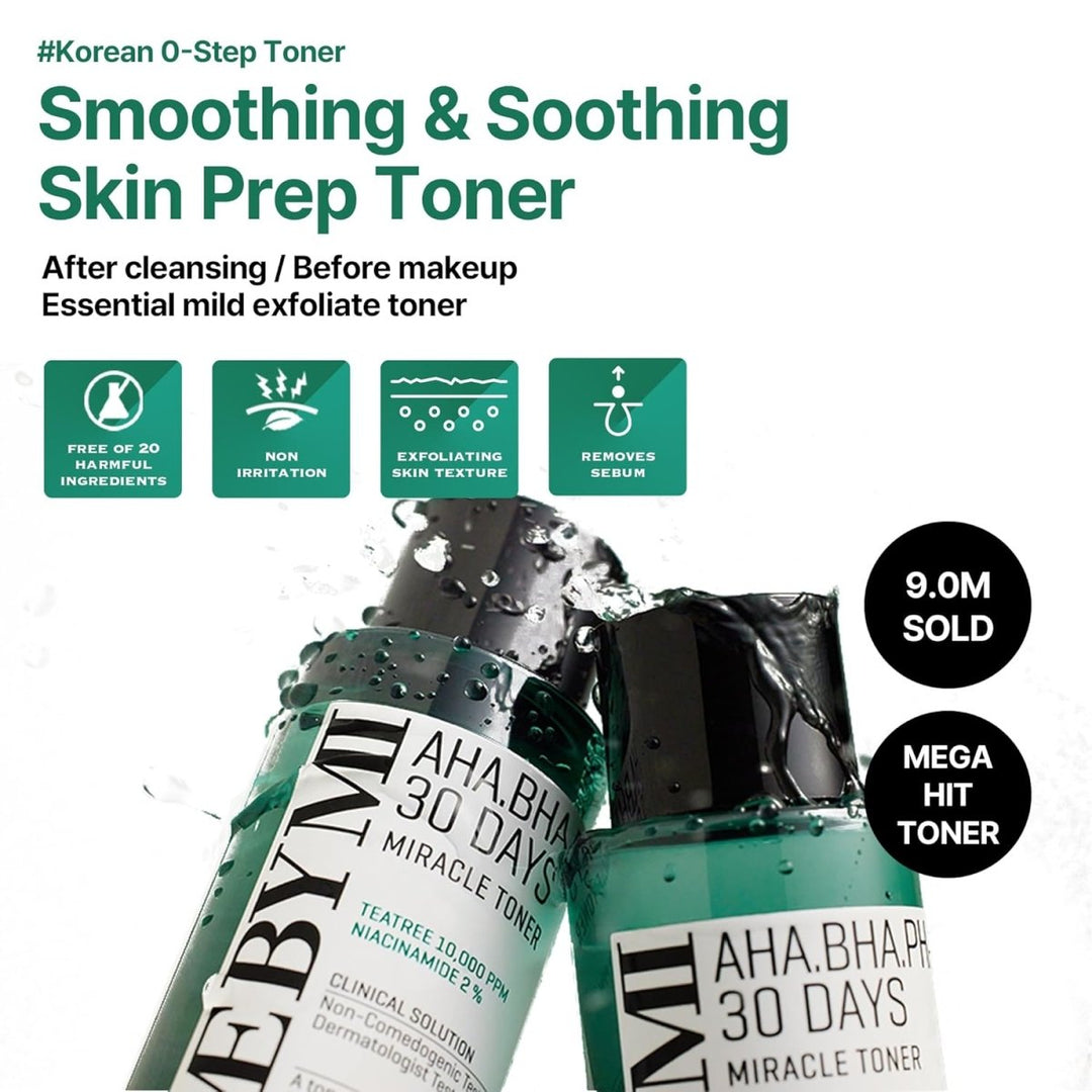 SOME BY MI aha bha pha 30days miracle toner packaging and product details