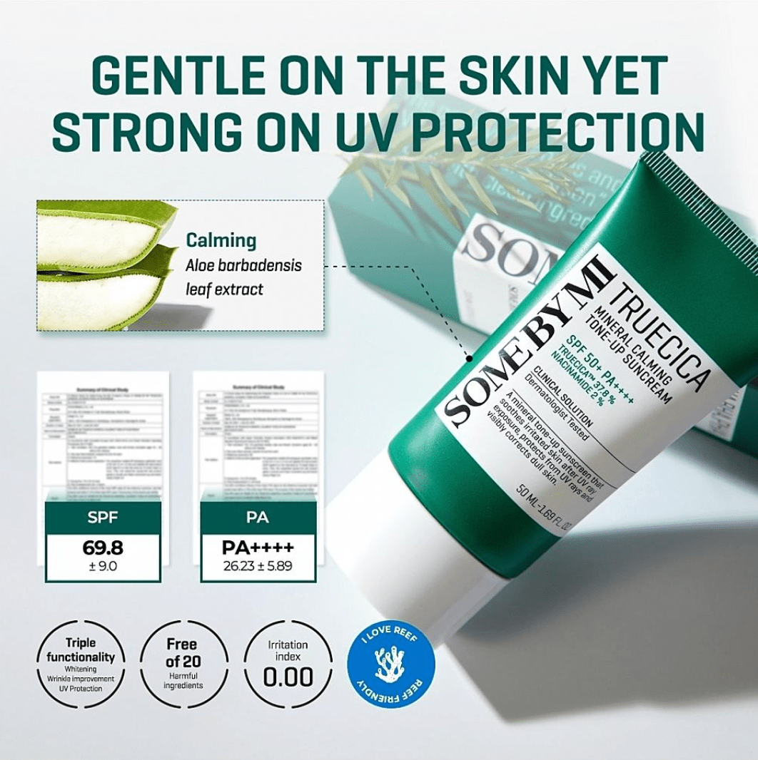 SOME BY MI Truecica Mineral Calming Tone Up Suncream 50ml Health & Beauty