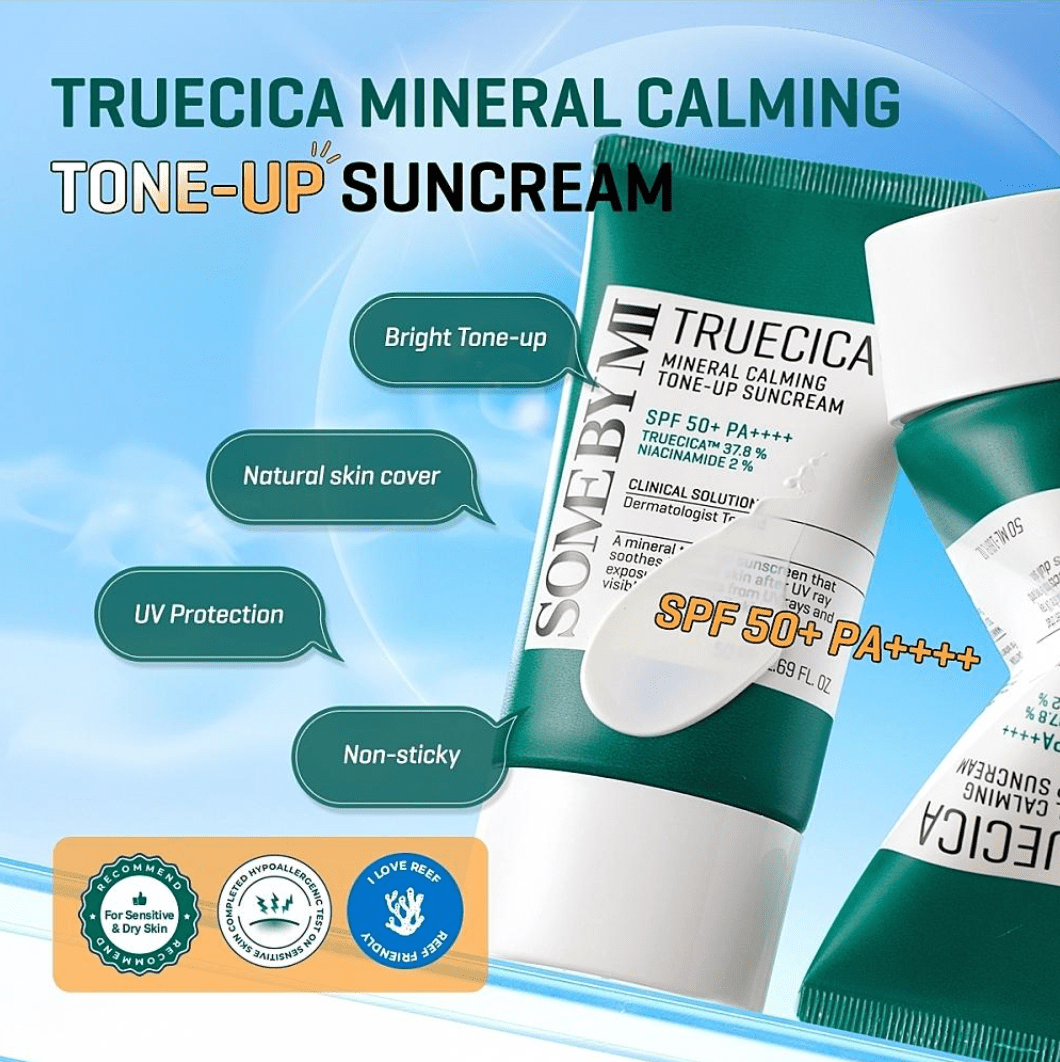SOME BY MI Truecica Mineral Calming Tone Up Suncream 50ml Health & Beauty