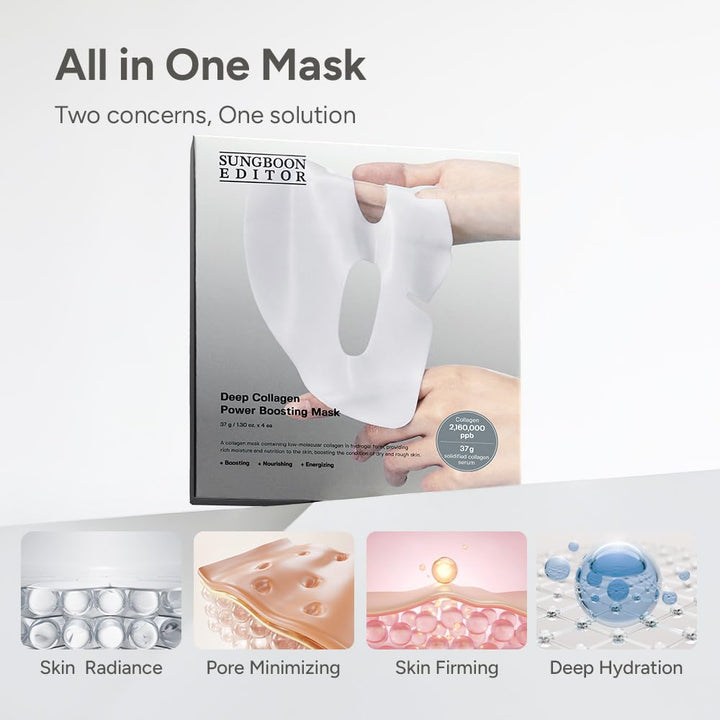 SUNGBOON EDITOR Deep Collagen Power Boosting Mask 4Pcs Health & Beauty oceanbuy beauty markham toronto free ship USA asian korean skincare