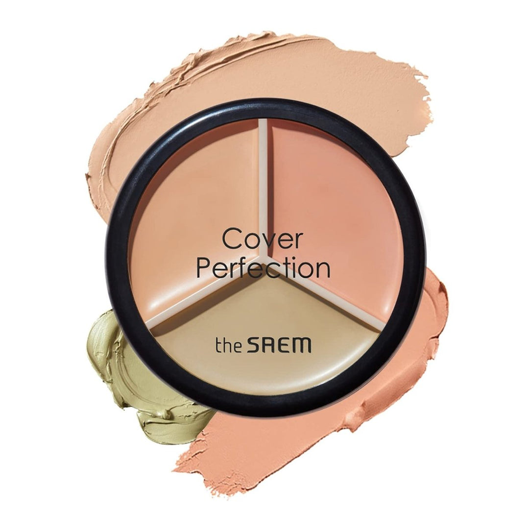 THE SAEM Cover Perfection Triple Pot Concealer - 01 Correct Beige Health & Beauty oceanbuy.ca markham toronto free ship USA asian korean skincare