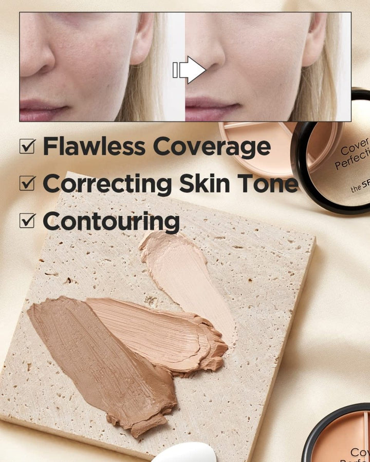 THE SAEM Cover Perfection Triple Pot Concealer - 02 Contour Beige Health & Beauty oceanbuy.ca markham toronto free ship USA asian korean skincare