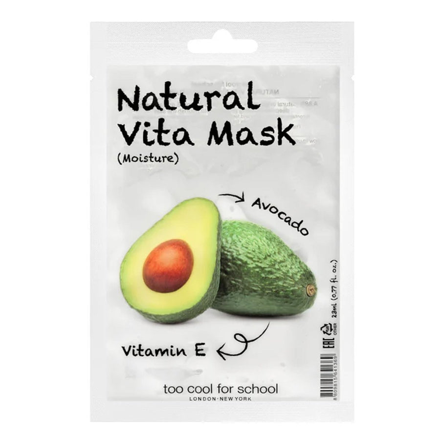 TOO COOL FOR SCHOOL Natural Vita Mask 1Pcs - Moisture (Avocado) Health & Beauty oceanbuy beauty markham toronto free ship USA asian korean skincare