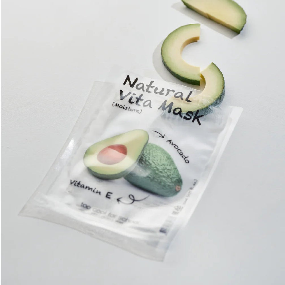 TOO COOL FOR SCHOOL Natural Vita Mask 1Pcs - Moisture (Avocado) Health & Beauty oceanbuy beauty markham toronto free ship USA asian korean skincare