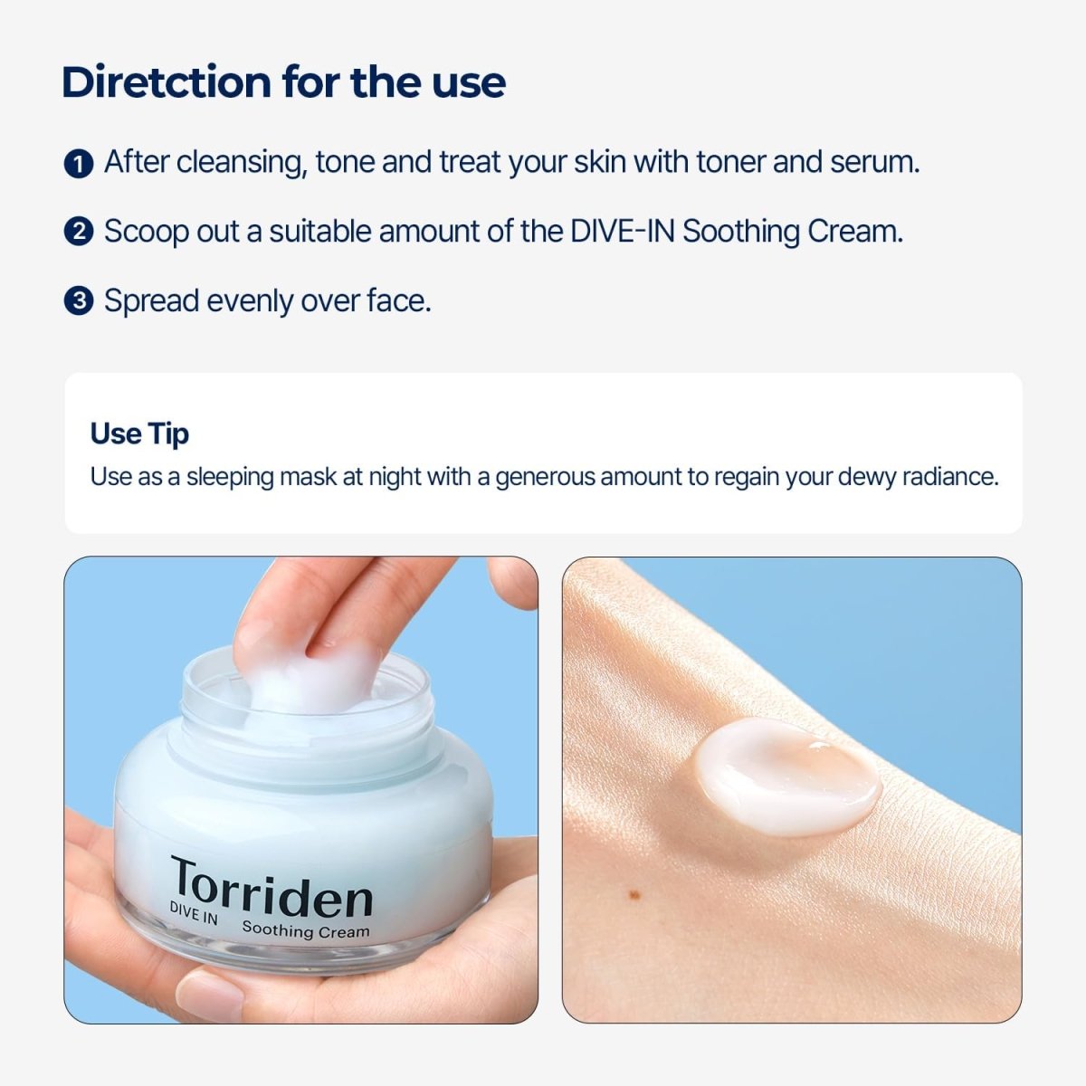 TORRIDEN DIVE - IN Low - Molecular Hyaluronic Acid Soothing Cream 100ml (2 Pack) Health & Beauty oceanbuy.ca markham toronto free ship USA asian korean skincare