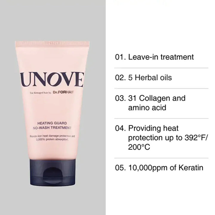 UNOVE Heating Guard No - Wash Treatment 147ml Hair Care oceanbuy beauty markham toronto free ship USA asian korean skincare