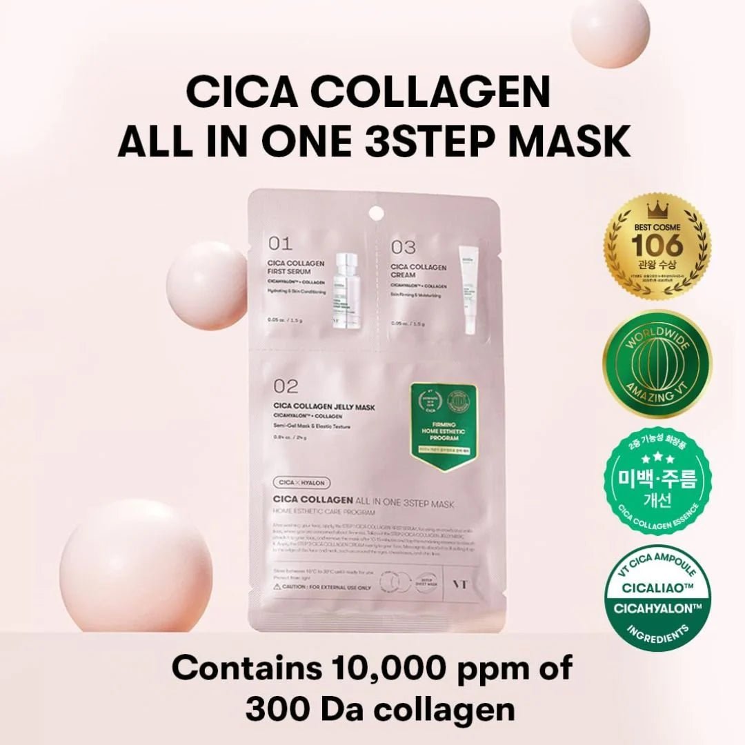 VT CICA Collagen All - in - One 3 - Step Mask 1Pcs Health & Beauty oceanbuy beauty markham toronto free ship USA asian korean skincare