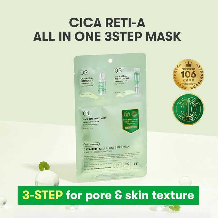 VT CICA Reti - A All - in - One 3 - Step Mask 1Pcs Health & Beauty oceanbuy beauty markham toronto free ship USA asian korean skincare