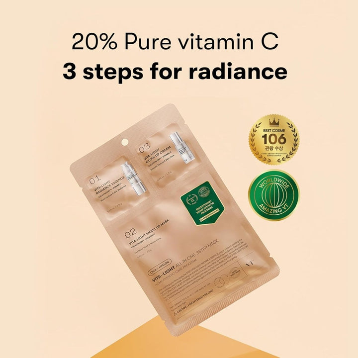 VT Vita - Light All - in - One 3 - Step Mask 1Pcs Health & Beauty oceanbuy beauty markham toronto free ship USA asian korean skincare