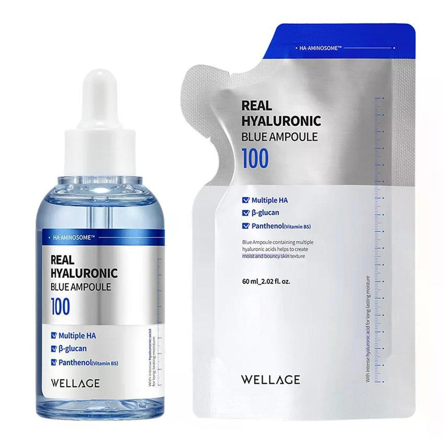WELLAGE Real Hyaluronic Blue 100 Ampoule 60ml + 60ml Health & Beauty