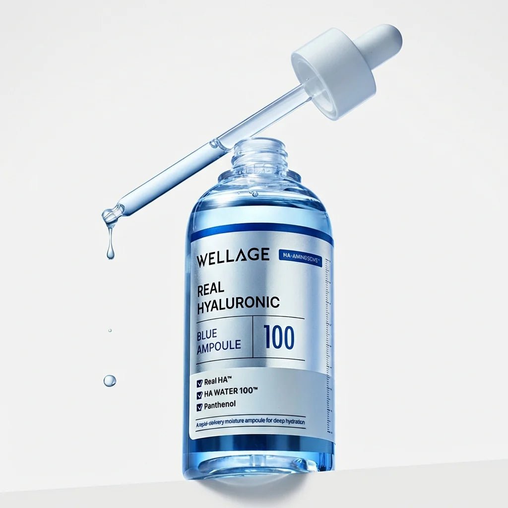 WELLAGE Real Hyaluronic Blue 100 Ampoule 60ml – 9 Molecular Hyaluronic Acid Hydrating Serum Serum 2