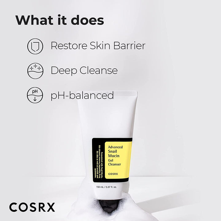 COSRX Advanced Snail Mucin Power Gel Cleanser 150ml Health & Beauty oceanbuy.ca markham toronto free ship USA asian korean skincare