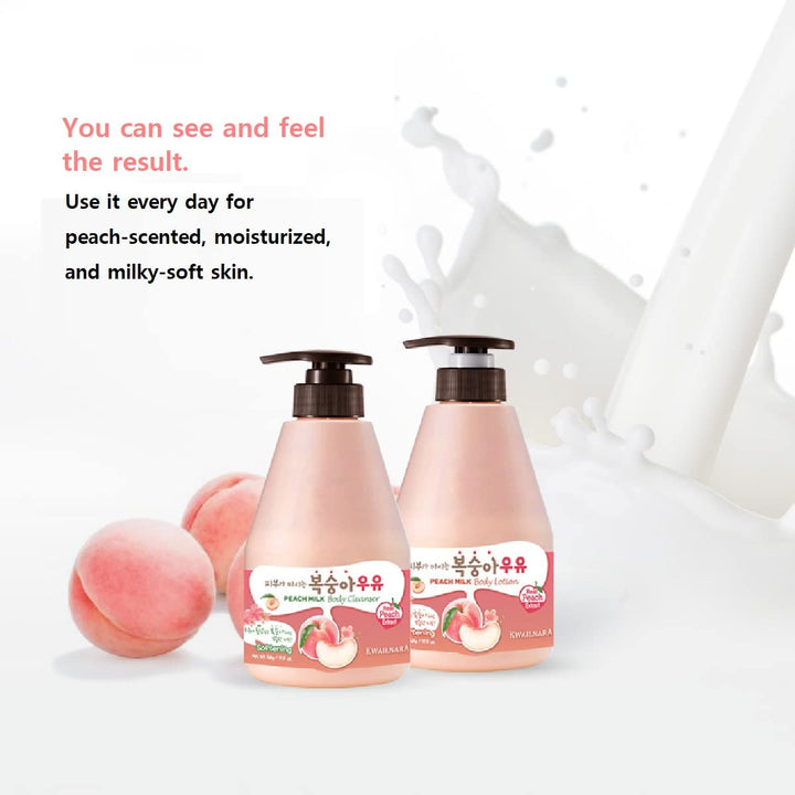 KWAILNARA Milk Body Cleanser 560g - Peach Health & Beauty oceanbuy.ca markham toronto free ship USA asian korean skincare