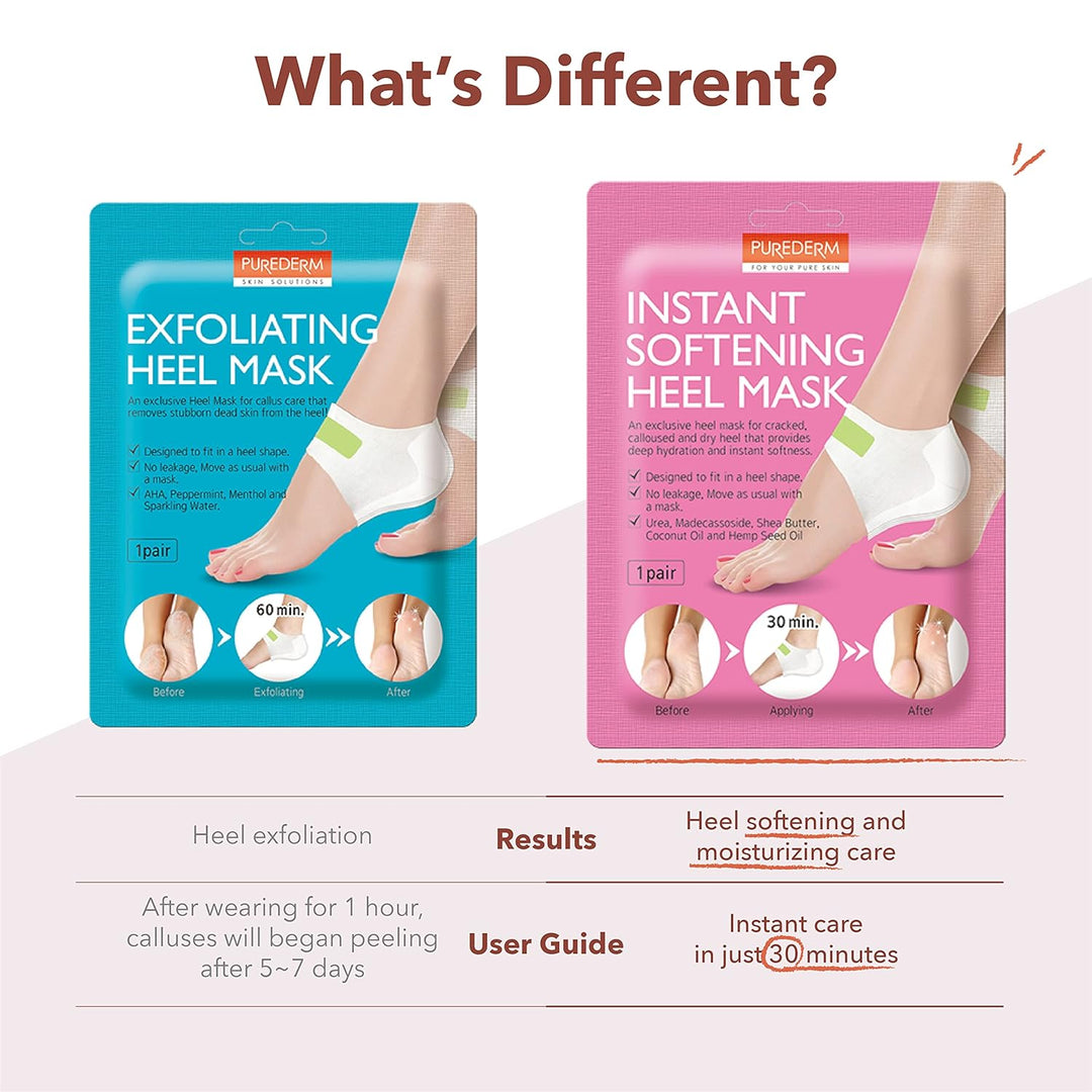 PUREDERM Instant Softening Heel Mask 1 Pair - Shea Butter Health & Beauty oceanbuy.ca markham toronto free ship USA asian korean skincare