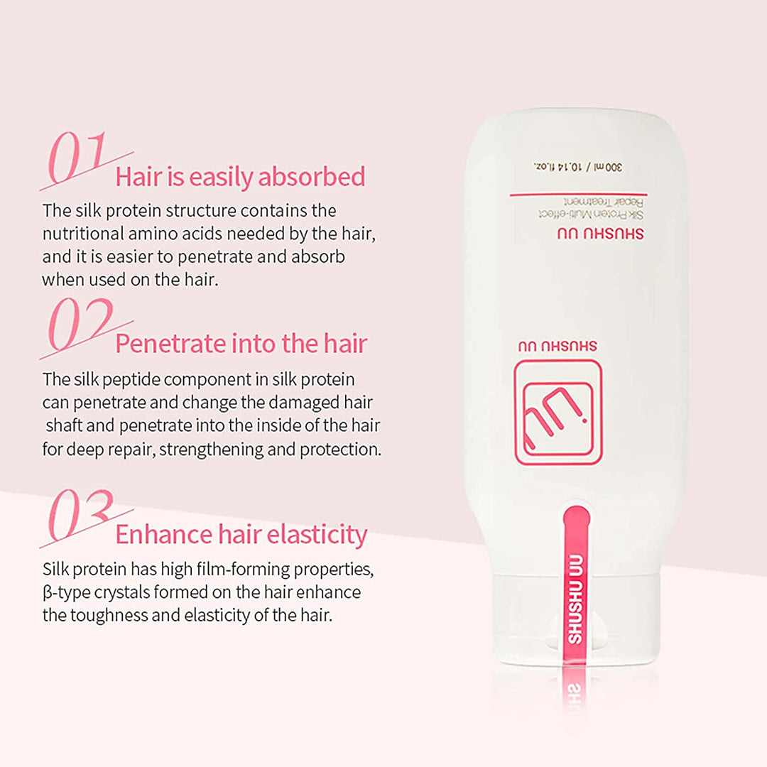 SHUSHU UU Goat Milk Silk Protein Multi - Effect Hair Repair Treatment 300ml Hair Care oceanbuy.ca markham toronto free ship USA asian korean skincare