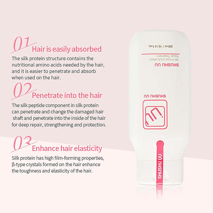 SHUSHU UU Goat Milk Silk Protein Multi - Effect Hair Repair Treatment 300ml Hair Care oceanbuy.ca markham toronto free ship USA asian korean skincare