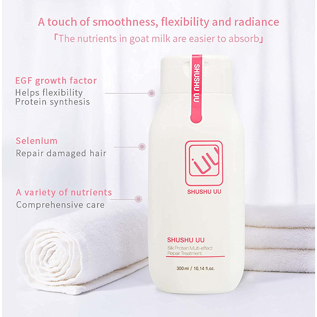 SHUSHU UU Goat Milk Silk Protein Multi - Effect Hair Repair Treatment 300ml Hair Care oceanbuy.ca markham toronto free ship USA asian korean skincare