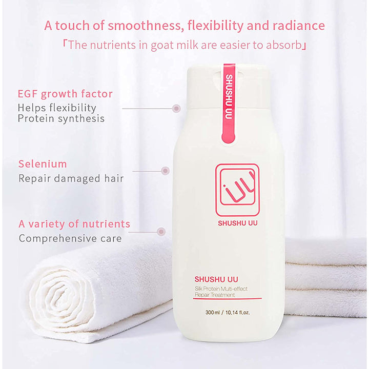 SHUSHU UU Goat Milk Silk Protein Multi - Effect Hair Repair Treatment 300ml Hair Care oceanbuy.ca markham toronto free ship USA asian korean skincare